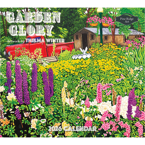 2026 Calendar Pine Ridge Art Garden Glory by Thelma Winter, Horizontal Wall 6012