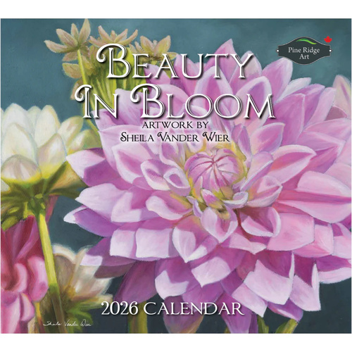 2026 Calendar Pine Ridge Art Beauty In Bloom by Sheila Vander Wier, Horizontal Wall 6020