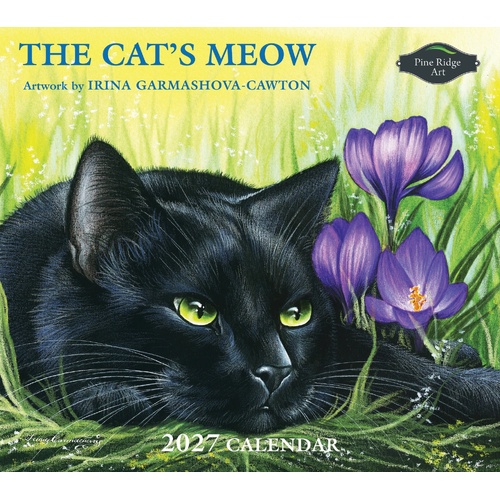 2027 Calendar Pine Ridge Art The Cats Meow Horizontal Wall 5005