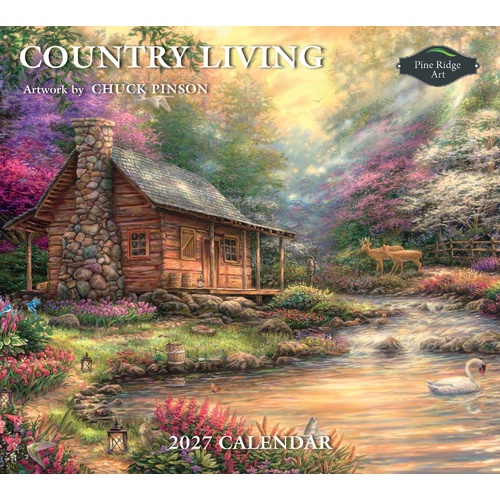 2027 Calendar Pine Ridge Art Country Living Horizontal Wall 5018