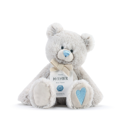 Demdaco Birthstone Bears Plush 22cm December Blue Topaz Happy, Whitehill 5004701057