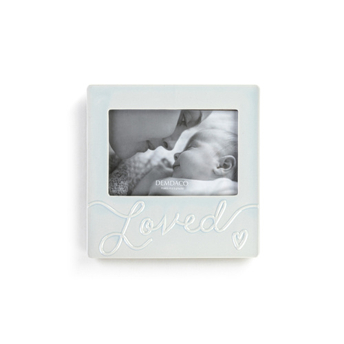 Demdaco Baby Photo Frame 20cm Loved 6x4-in, Luxurious Baby 5004820126