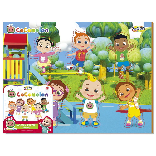 Cocomelon Wooden Jigsaw Puzzle 6 Piece Starter Puzzle Friends