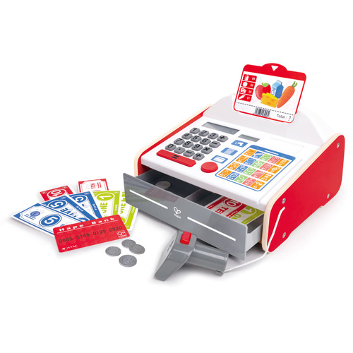 Hape Beep 'n' Buy Cash Register Pretend Play Set, E3184