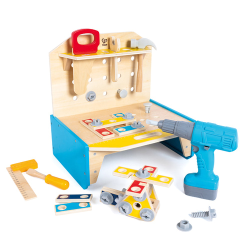 Hape Little Engineer's Workbench 51 Pieces Pretend Play Set, E3221