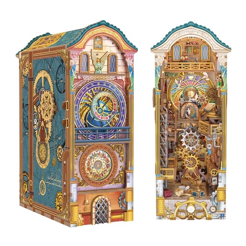 Tonecheer 3D Wooden Puzzle Clock Tower Book Nook Kit, TQ136