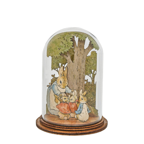 Beatrix Potter Peter Rabbit Dome 9cm Mrs Rabbit With Flopsy, Mopsy, Cotton Tail & Peter, Whitehill A30461