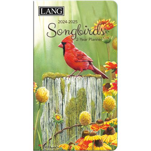 2024-2025 2-Year Planner Songbirds by Susan Bourdet Pocket Monthly Lang
