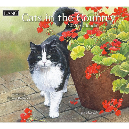 2026 Calendar LANG Cats in the Country by Susan Bourdet, Horizontal Wall 26991001899
