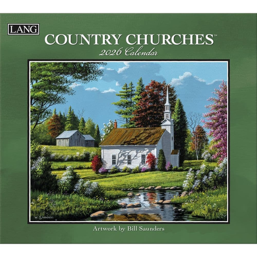 2026 Calendar LANG Country Churches by Bill Saunders, Horizontal Wall 26991001904
