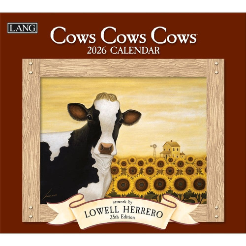 2026 Calendar LANG Cows Cows Cows 35th Edition by Lowell Herrero, Horizontal Wall 26991001909