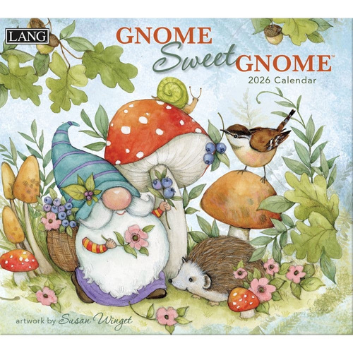 2026 Calendar LANG Gnome Sweet Gnome by Susan Winget, Horizontal Wall 26991002026