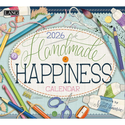 2026 Calendar LANG Handmade Happiness by Nicole Tamarin, Horizontal Wall 26991002031