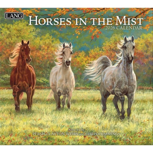 2026 Calendar LANG Horses in the Mist by Weirs & Cummings, Horizontal Wall 26991001917