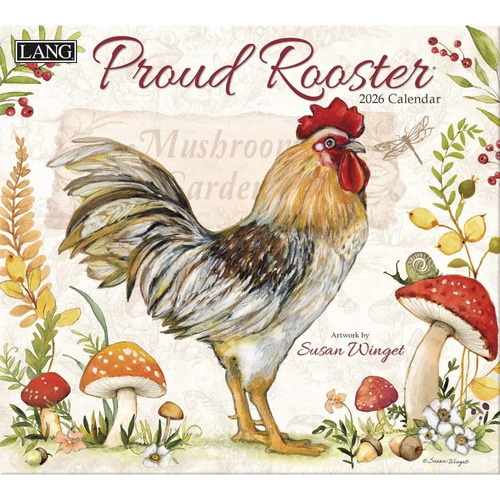 2026 Calendar LANG Proud Rooster by Susan Winget, Horizontal Wall 26991001936