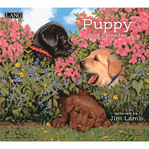 2026 Calendar LANG Puppy by Jim Lamb, Horizontal Wall 26991001937