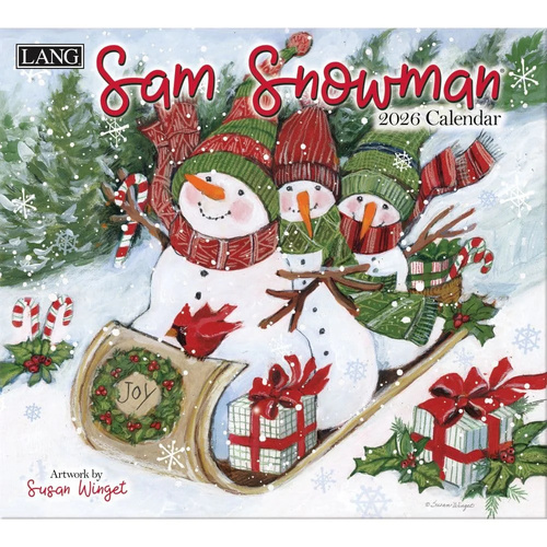 2026 Calendar LANG Sam Snowman by Susan Winget, Horizontal Wall 26991001939
