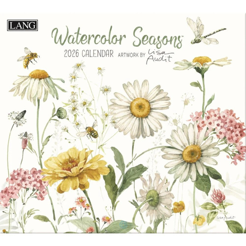 2026 Calendar LANG Watercolor Seasons by Lisa Audit, Horizontal Wall 26991002011