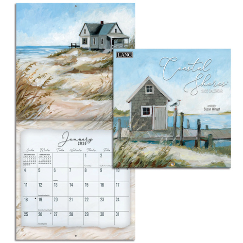2026 Calendar LANG Coastal Shores by Susan Winget, Mini Wall 26991079272