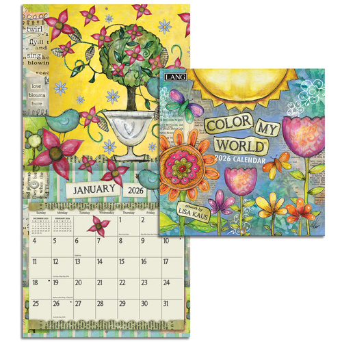 2026 Calendar LANG Color My World by Lisa Kaus, Mini Wall 26991079239