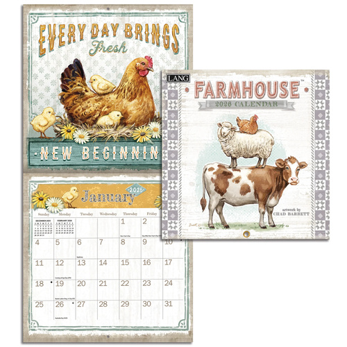2026 Calendar LANG Farmhouse by Chad Barrett, Mini Wall 26991079271