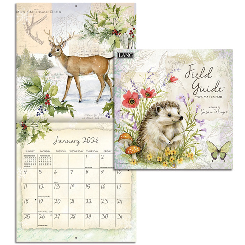 2026 Calendar LANG Field Guide by Susan Winget, Mini Wall 26991079265