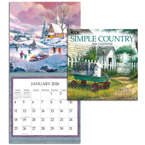 2026 Calendar LANG Simple Country by Michael Humphries, Mini Wall 26991079275