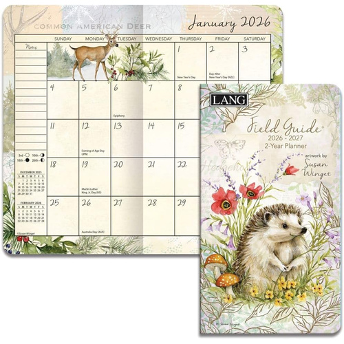 2026-2027 2-Year Planner LANG Field Guide by Susan Winget, Pocket Month to View 26991071101