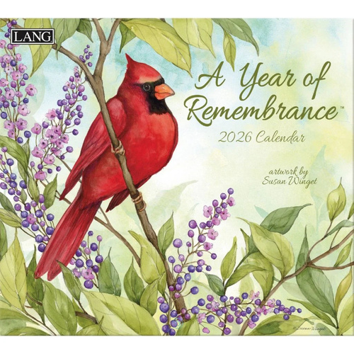2026 Calendar LANG A Year of Remembrance by Susan Winget, Horizontal Wall 26991002039