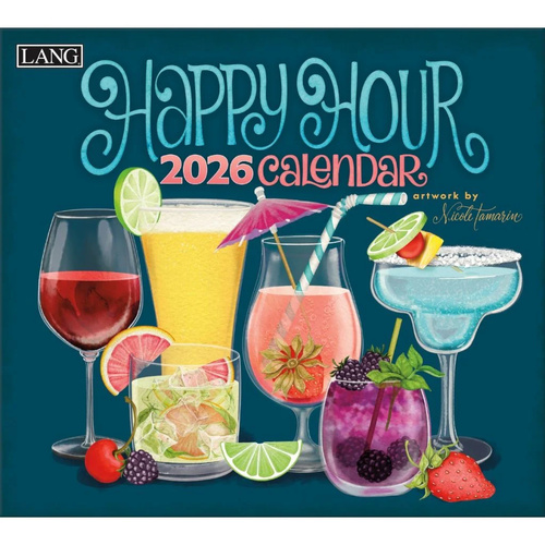 2026 Calendar LANG Happy Hour by Nicole Tamarin, Horizontal Wall 26991002040
