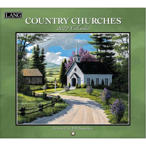 2027 Calendar LANG Country Churches Horizontal Wall 27991001904