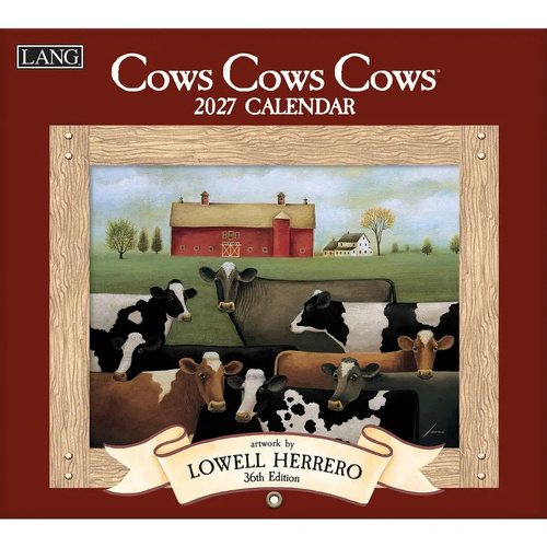 2027 Calendar LANG Cows Cows Cows Horizontal Wall 27991001909