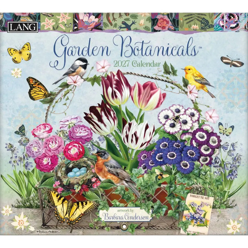 2027 Calendar LANG Garden Botanicals Horizontal Wall 27991002014