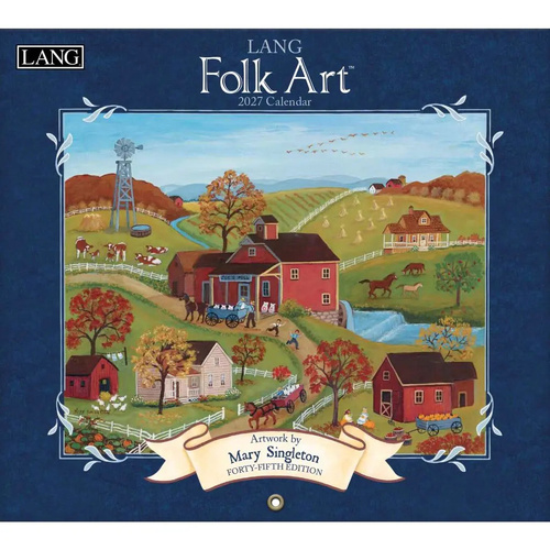 2027 Calendar LANG Folk Art Horizontal Wall 27991001922