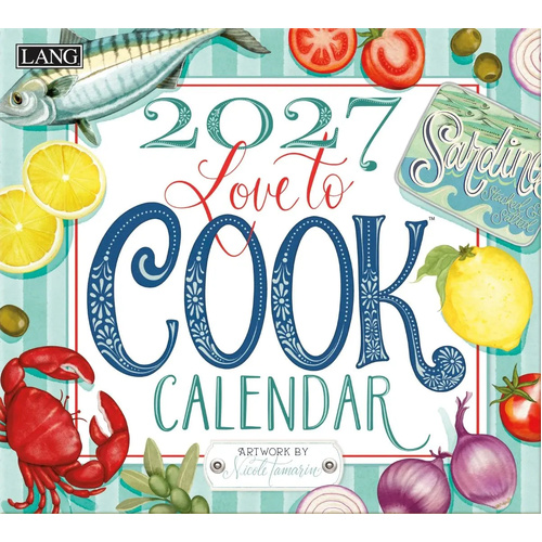 2027 Calendar LANG Love To Cook Horizontal Wall 27991001928