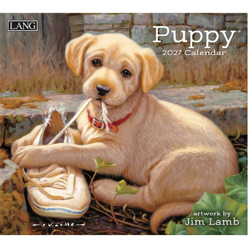 2027 Calendar LANG Puppy Horizontal Wall 27991001937