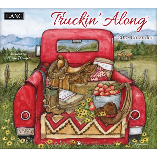 2027 Calendar LANG Truckin' Along Horizontal Wall 27991002010
