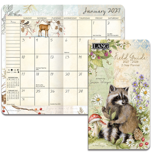 2027-2028 2-Year Planner LANG Field Guide Pocket Month to View 27991071101