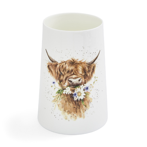 Royal Worcester Wrendale Designs Vase 20cm Highland Cow, WNRW4348-XL