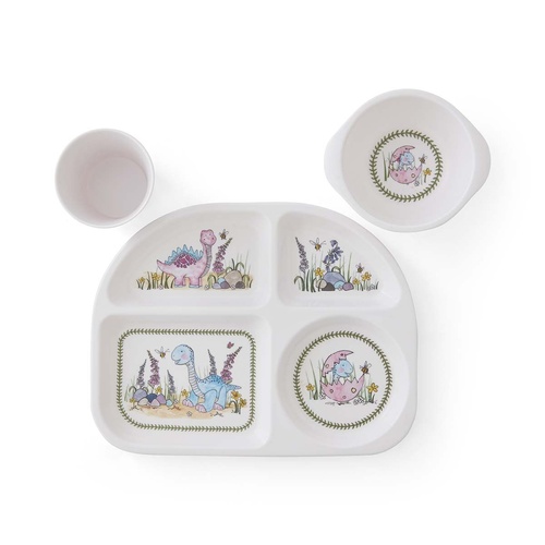 Portmeirion Mini Meirion Dinner Set 3-Piece Dinosaur, MIMDP2266-XW