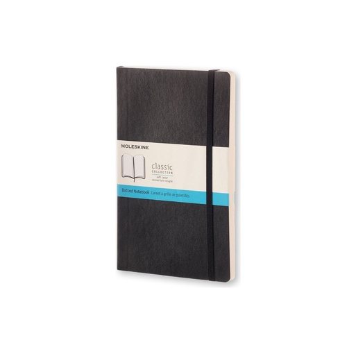 Moleskine Classic Notebook Large - Black, Dotted, Soft Cover QP619
