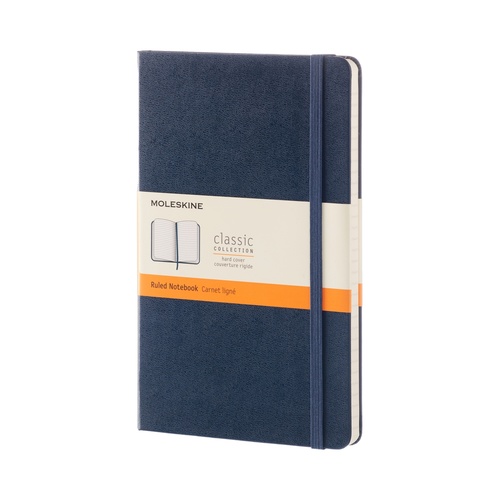 Moleskine Classic Notebook Hard Cover Plain Large Sapphire Blue