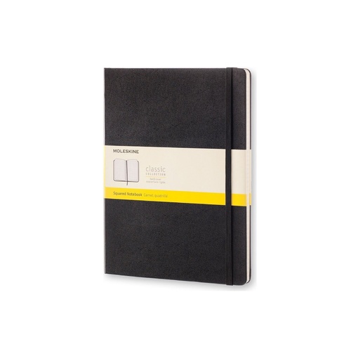 Moleskine Classic Notebook, Extra Large, Squared, Black, Hard Cover