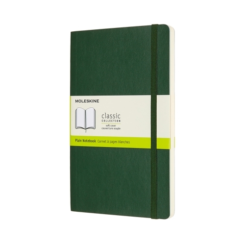 Moleskine Classic Notebook Large - Myrtle Green, Plain, Soft Cover