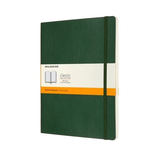 Moleskine Classic Notebook Extra Large - Myrtle Green, Ruled, Soft Cover