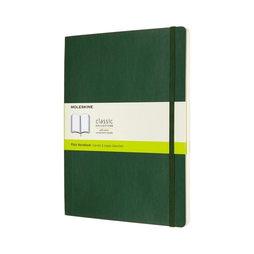 Moleskine Classic Notebook Extra Large - Myrtle Green, Plain, Soft Cover