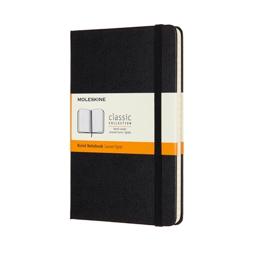 Moleskine Classic Notebook Medium - Black, Ruled, Hard Cover