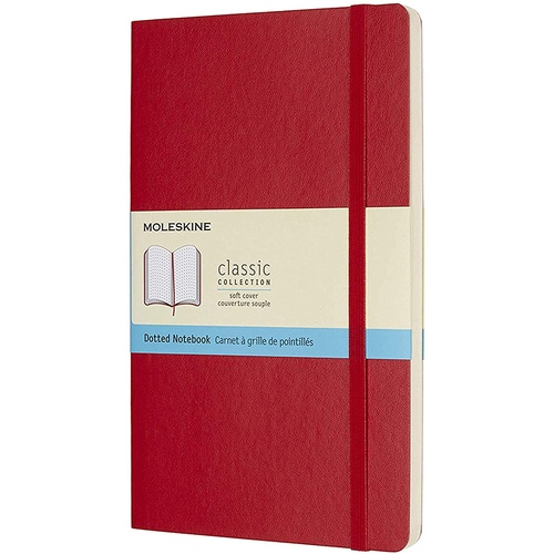 Moleskine Classic Notebook Soft Cover Dotted Large Scarlet Red