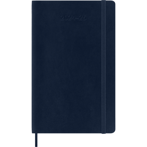 2024-2025 18-Month Diary Moleskine Classic Large Weekly Notebook Soft Cover Blue M-DSB2018WN3Y25