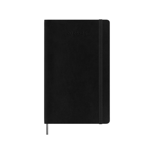 2024-2025 18-Month Diary Moleskine Classic Large Weekly Notebook Soft Cover Black M-DSB18WN3Y25